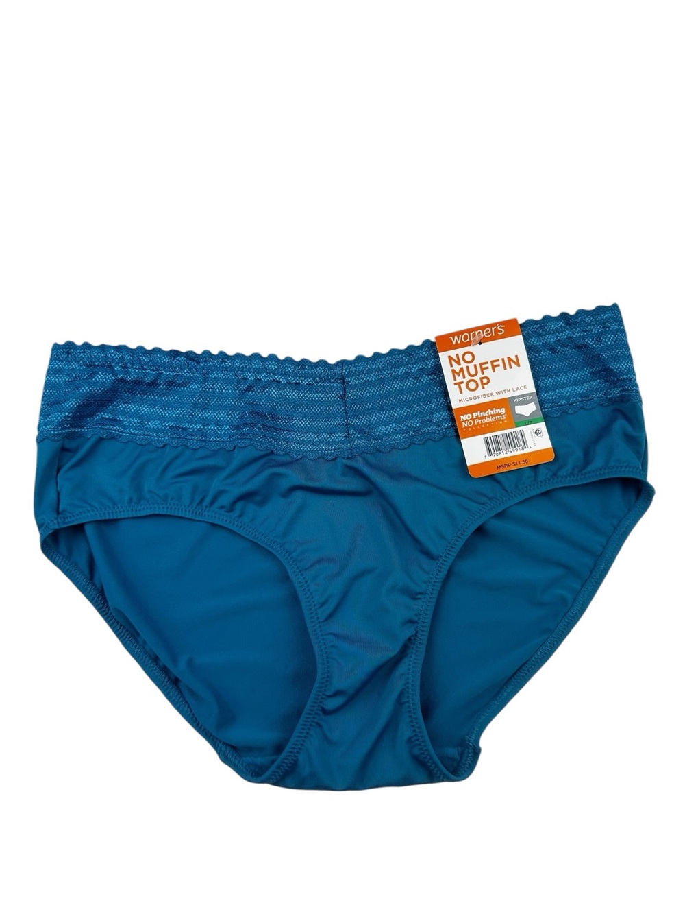 Warner's No Muffin Top Hipster Panty Size Large Blue